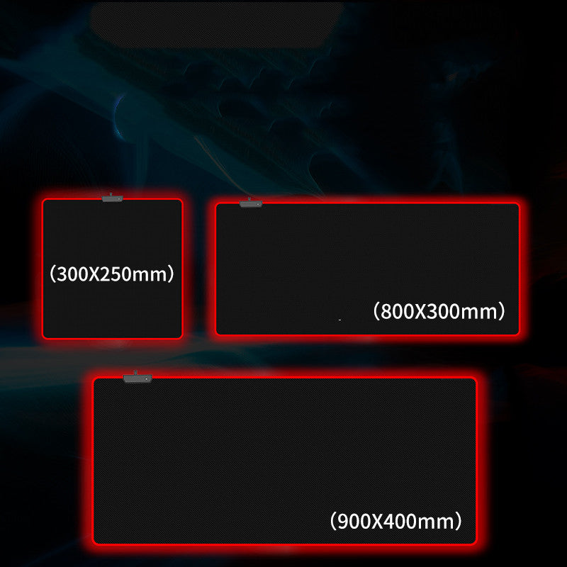 Tappetino Mouse RGB Gaming Oversize | Base Antiscivolo e Illuminazione Multicolore