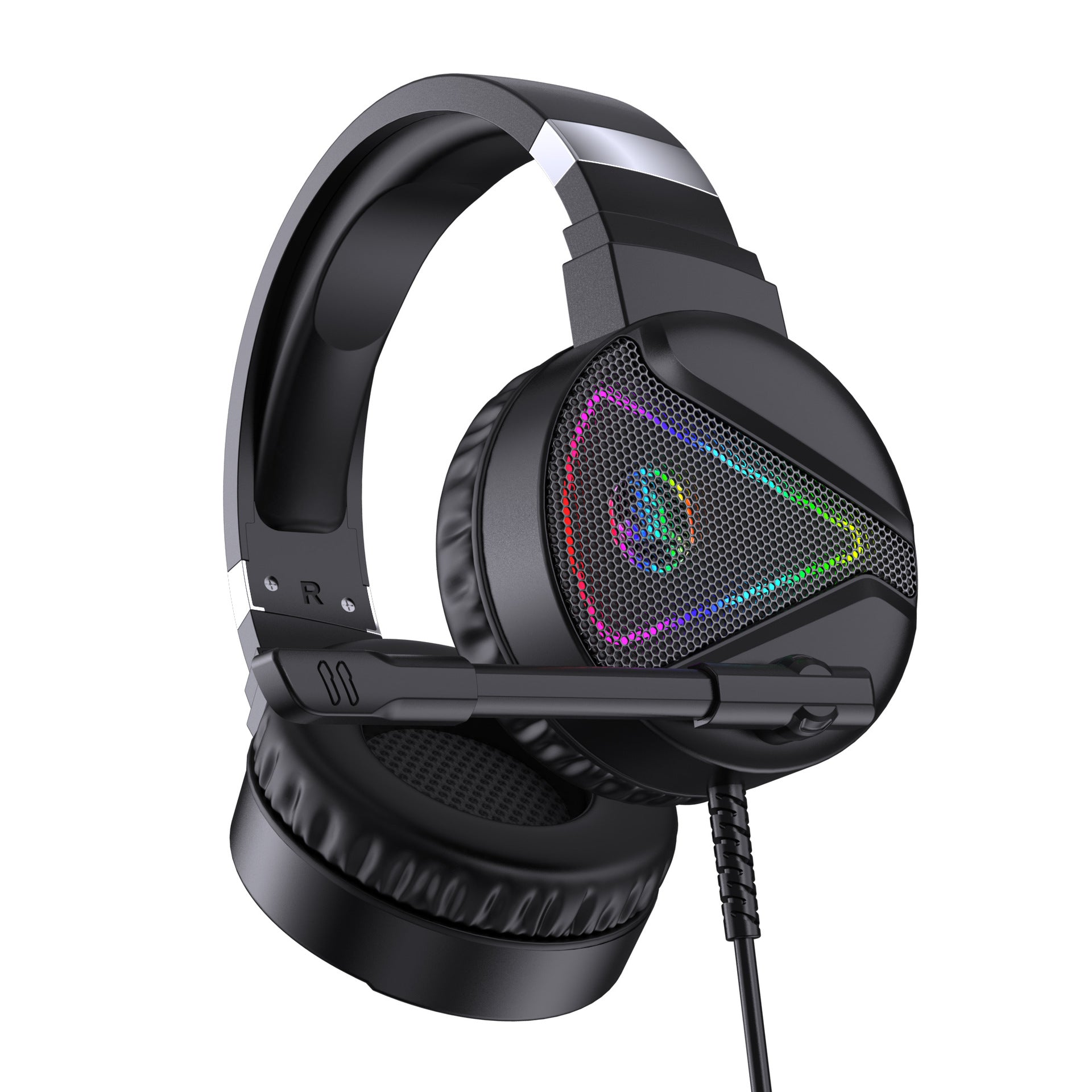 Cuffie Gaming RGB con Microfono | Headset Luminose in ABS per PC e Console