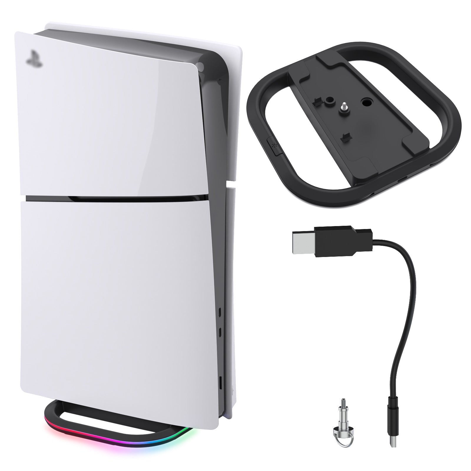 Base RGB per PS5 | Dock Luminosa Compatibile con PS5 e PS5 Slim