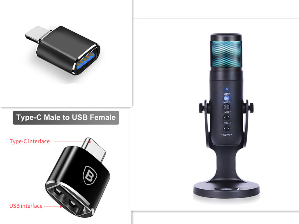 Microfono a Condensatore RGB USB per Gaming e Streaming | Audio Professionale Plug & Play