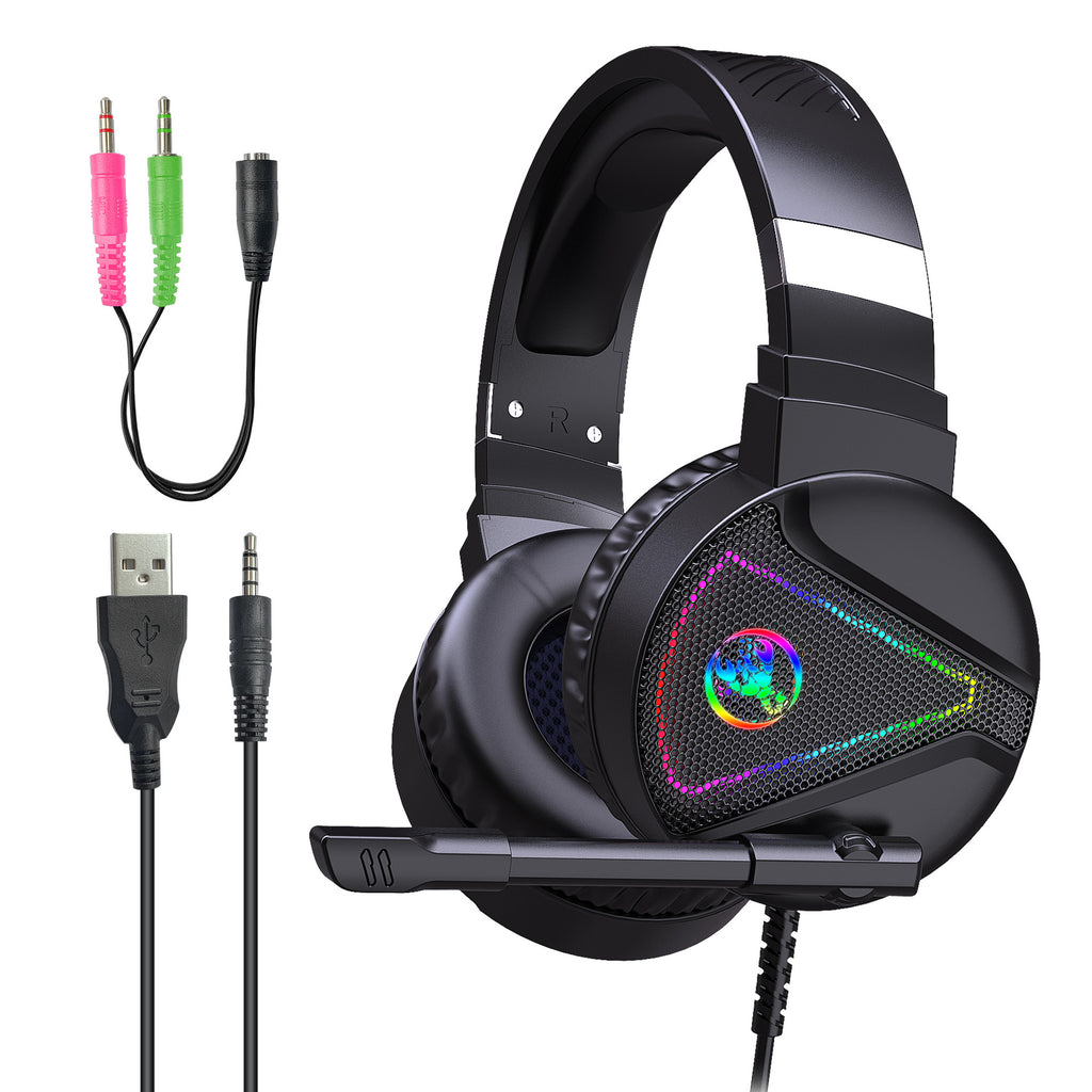 Cuffie Gaming RGB con Microfono | Headset Luminose in ABS per PC e Console