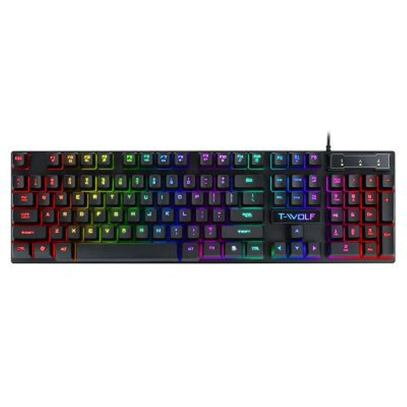 Gaming RGB Wired Keyboard – Tastiera Retroilluminata Silenziosa per PC e Setup Gaming