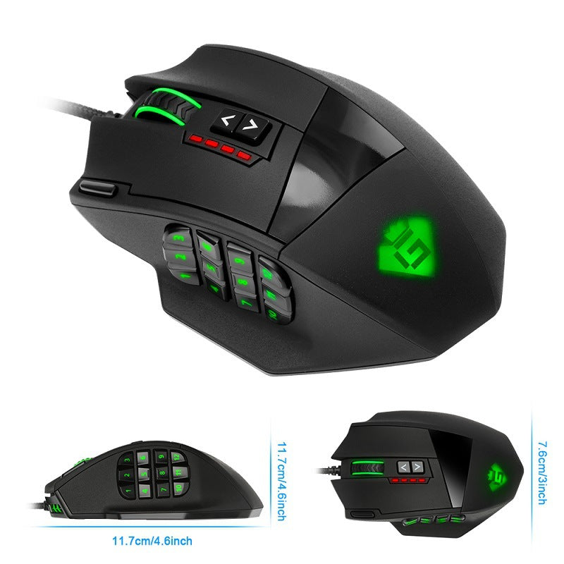 Mouse Gaming RGB 16.400 DPI | 12 Pulsanti Programmabili e 1.000 Hz Polling Rate
