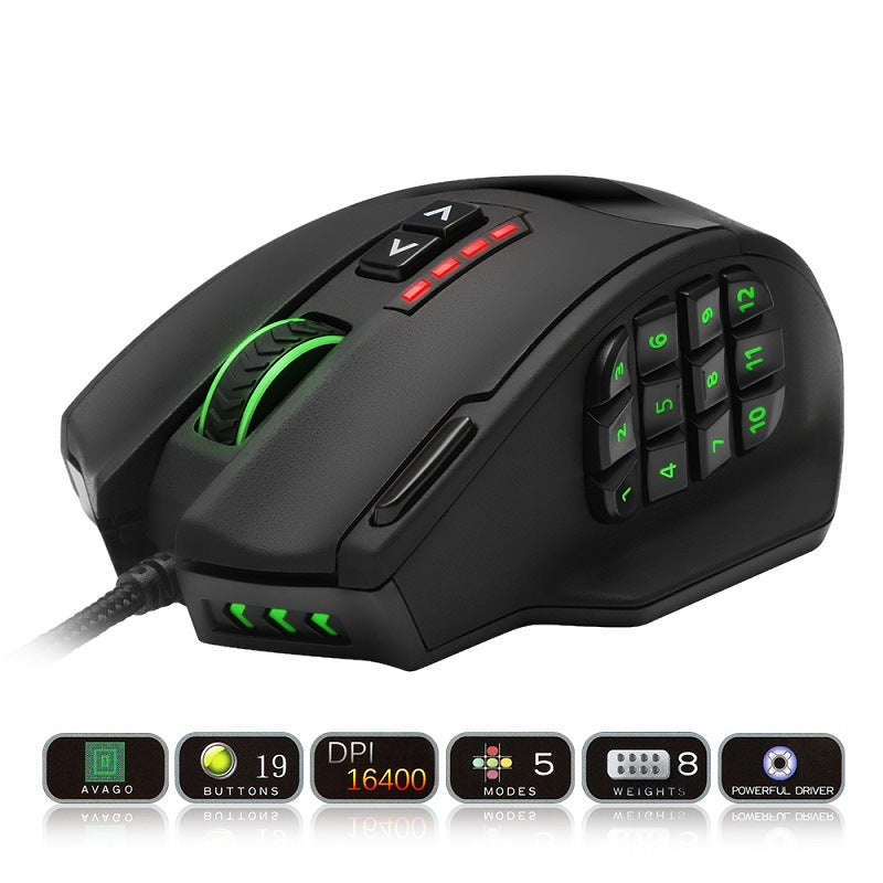 Mouse Gaming RGB 16.400 DPI | 12 Pulsanti Programmabili e 1.000 Hz Polling Rate