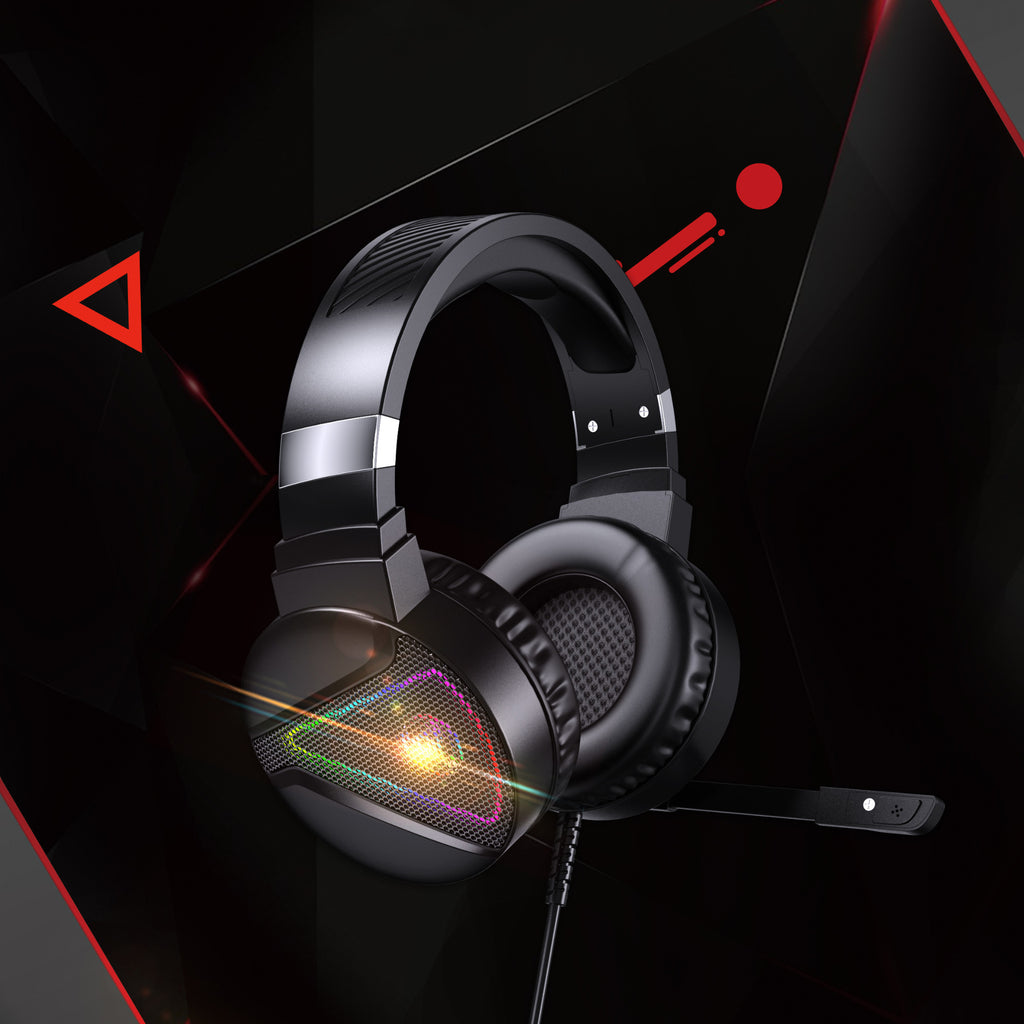Cuffie Gaming RGB con Microfono | Headset Luminose in ABS per PC e Console