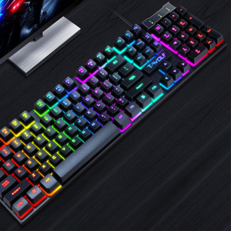 Gaming RGB Wired Keyboard – Tastiera Retroilluminata Silenziosa per PC e Setup Gaming