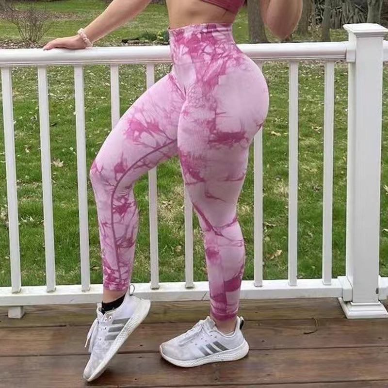Leggings Tie Dye Donna Seamless | Push Up Vita Alta Fitness Yoga