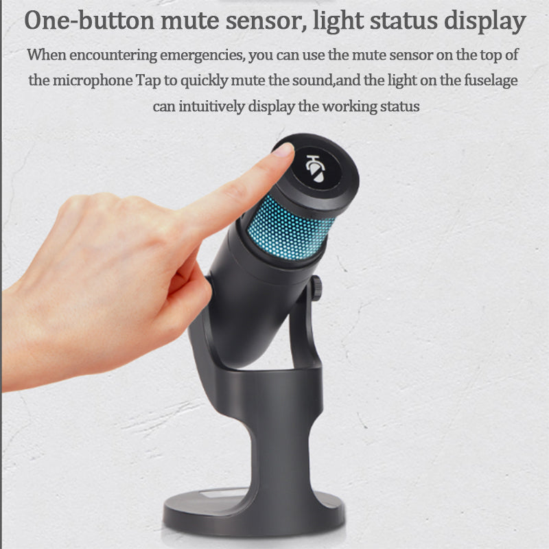 Microfono a Condensatore RGB USB per Gaming e Streaming | Audio Professionale Plug & Play