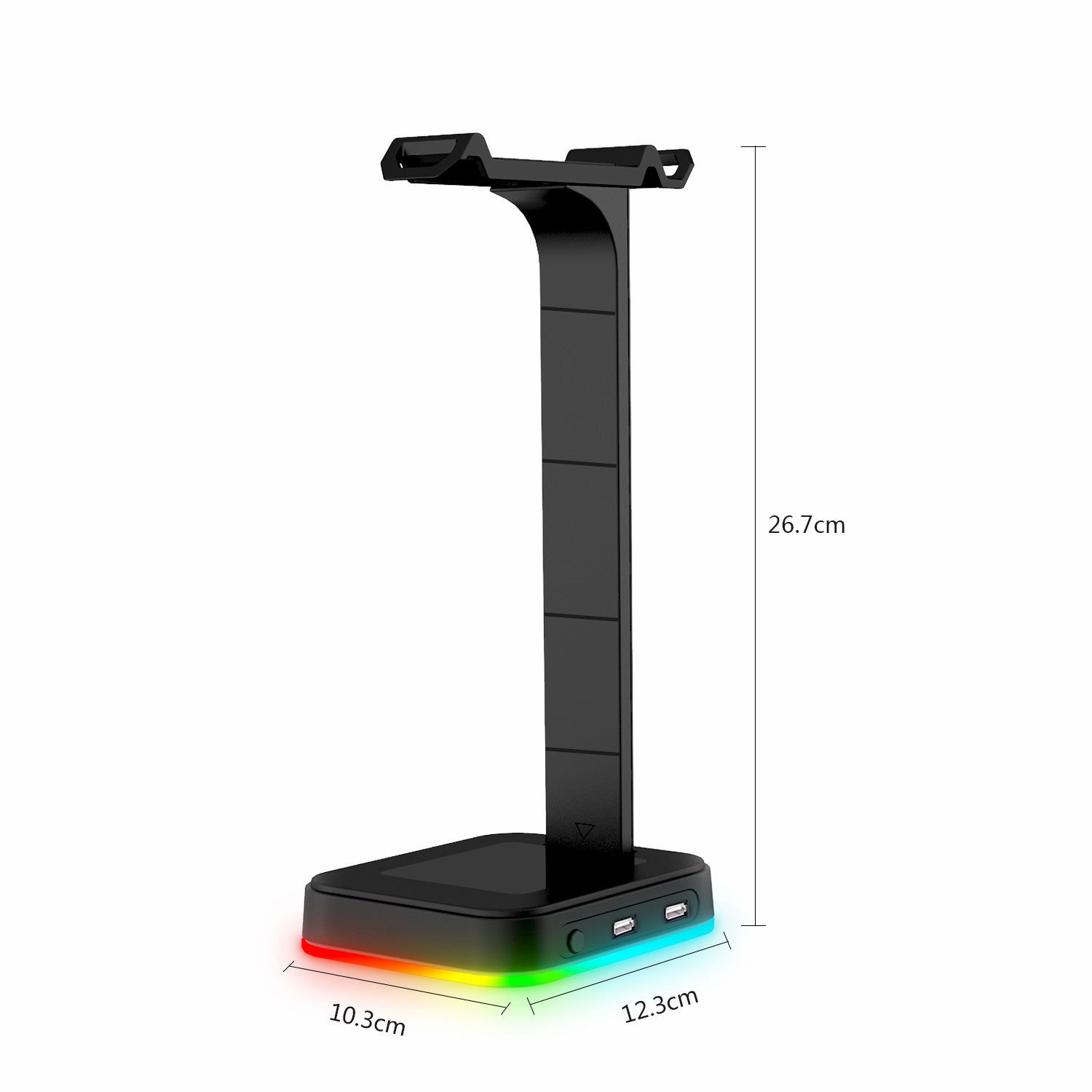Supporto Cuffie RGB 2‑in‑1 con Porte USB | Stand da Gaming per Scrivania