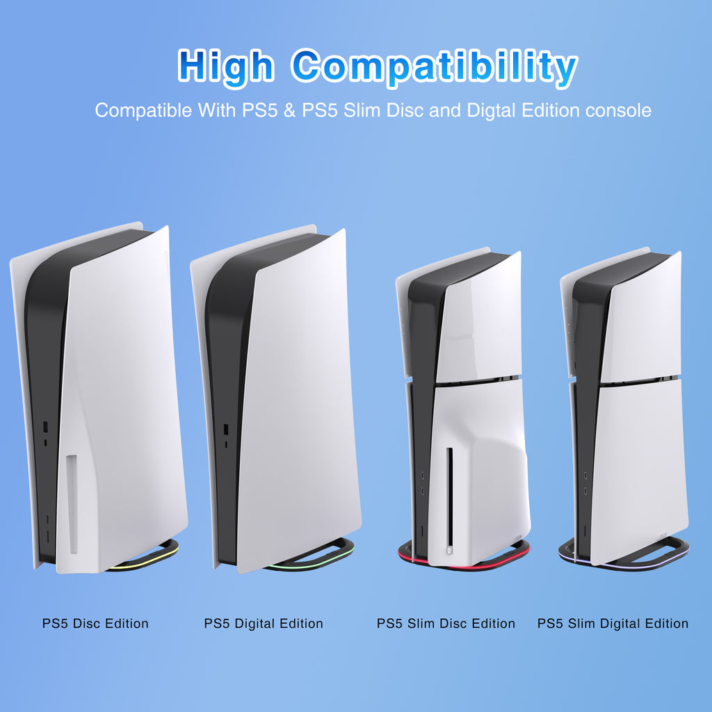 Base RGB per PS5 | Dock Luminosa Compatibile con PS5 e PS5 Slim