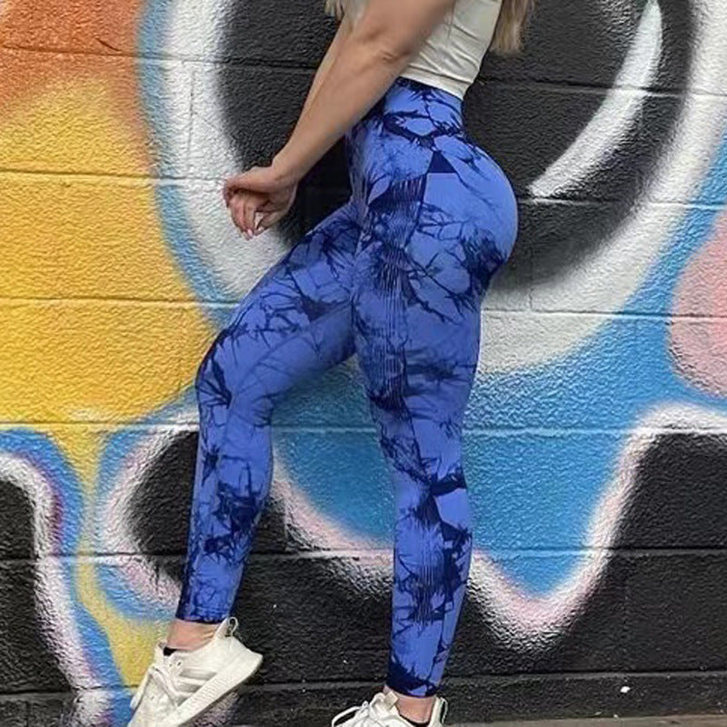 Leggings Tie Dye Donna Seamless | Push Up Vita Alta Fitness Yoga