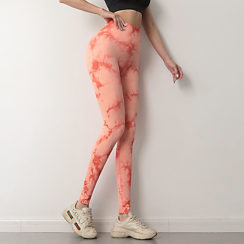 Leggings Tie Dye Donna Seamless | Push Up Vita Alta Fitness Yoga