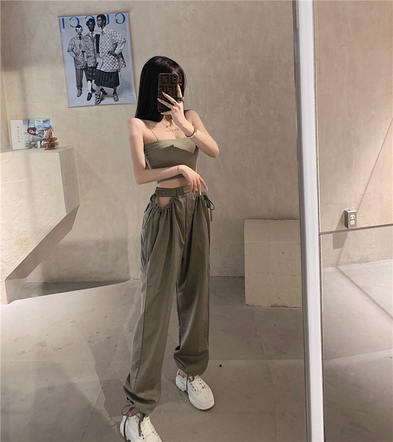 Pantaloni Donna Casual Eleganti – Pants Morbidi in Poliestere a Vita Alta