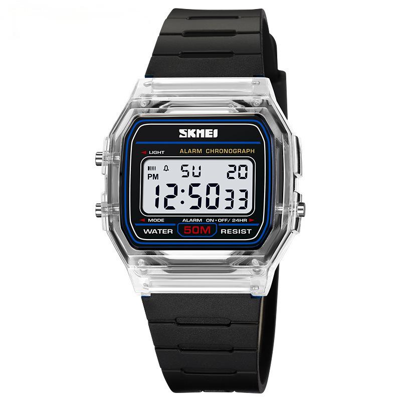 Orologio Digitale SKMEI™ – Sportivo, Impermeabile 50M, Stile Trasparente