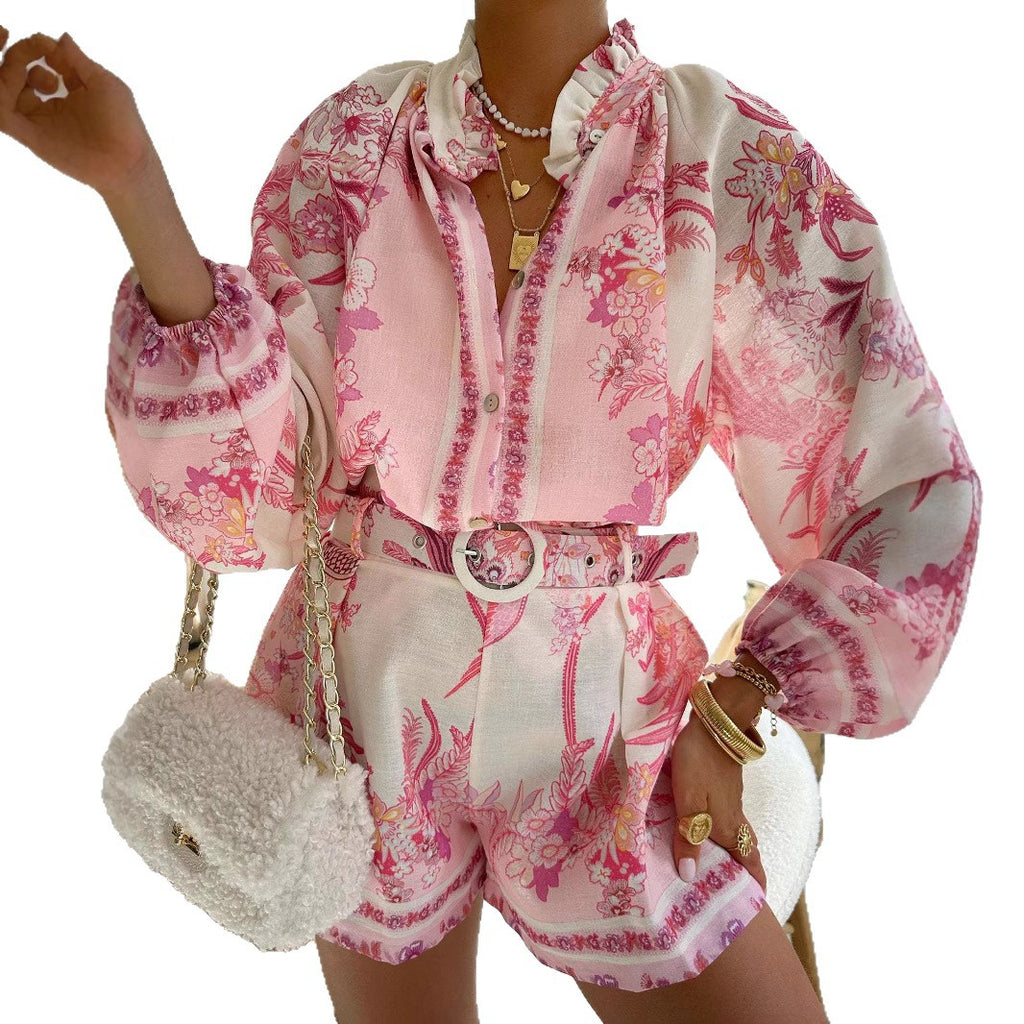 Set Donna Estivo in Lino – Camicia Fashion e Shorts a Vita Alta | Look Casual Chic